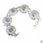 Riyo Blue Topaz Elegant Jewelry T Bar Bracelet Silver L 7.5in Sbrabtz-10014
