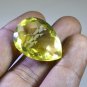 lemon Quartz loose Stone 1 Pieces 20 x 28 mm Pear Yellow faceted Gemstone