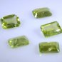 peridote loose Stone 1 Pieces 5 x 7 mm Emerald cut Green faceted Gemstone