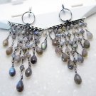 Riyo Labradorite Unique Handmade Silver Fashion Earrings L 3in Selab-42008