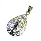 Riyo Iolite Silver And Stones Jewelry Button Pendants L 2in Spiol-38004