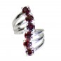 Riyo Garnet Silver Tribal Jewelry Silver Infinity Ring Sz 6 Srgar6-26021