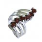 Riyo Garnet Silver Tribal Jewelry Silver Infinity Ring Sz 6 Srgar6-26021