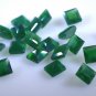 Green onyx loose Stone 1 Pieces 5 x 5 mm Princess Green faceted Gemstone