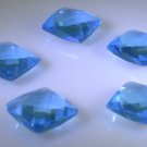 synthetic cubic zirconia Blue topaz cz loose Stone 1 Pieces 14 x 14 mm Princess