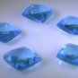 synthetic cubic zirconia Blue topaz cz loose Stone 1 Pieces 14 x 14 mm Princess