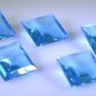 synthetic cubic zirconia Blue topaz cz loose Stone1 Pieces 13 x 13 mm Princess