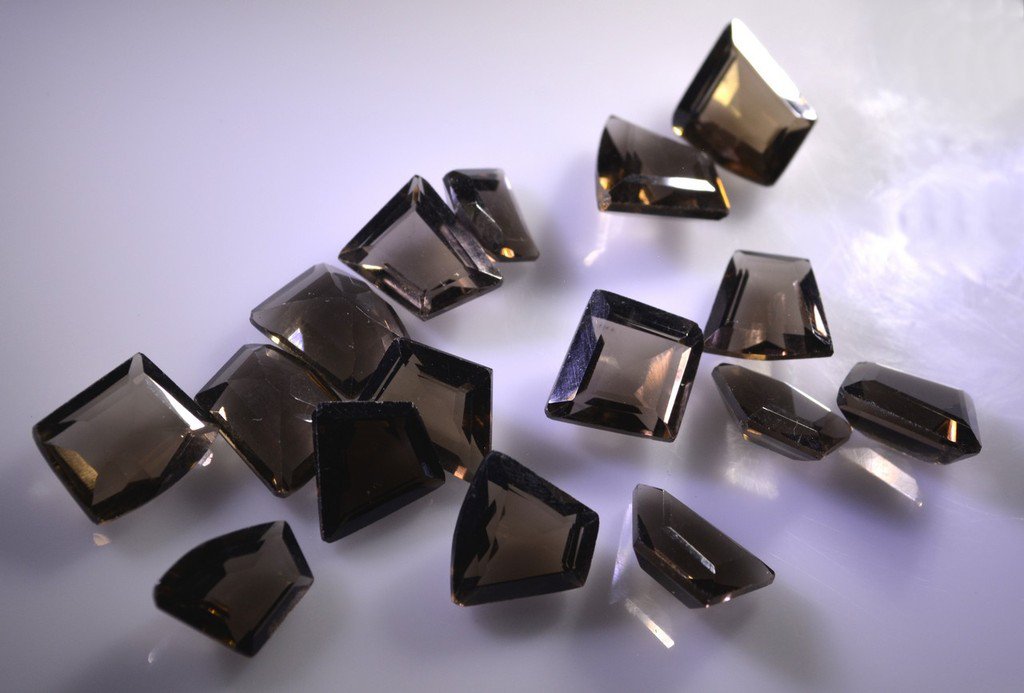 Smoky Quartz loose Stone 1 Pieces free size Fancy Brown faceted Gemstone