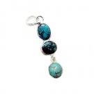 Riyo Turquoise Silver Image Jewelry Nature Pendants L 1in Sptur-82008