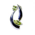 Riyo Peridot Simple Silver Jewelry Goth Pendants L 1in Spper-58033