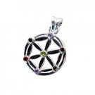 Riyo  Gemstone Silver Jewelry Brand Swirl Pendant L 1in Spmul-52024