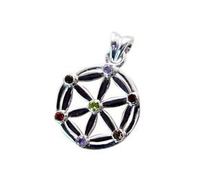 Riyo  Gemstone Silver Jewelry Brand Swirl Pendant L 1in Spmul-52024