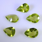 peridote loose Stone 1 Pieces 7 x 10 mm Pear Green faceted Gemstone