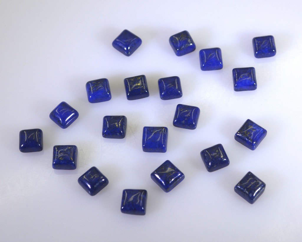 Lapis Lazuli loose Stone 1 Pieces 6 x 6 mm Princess Blue cabochon Gemstone