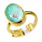 Riyo Turquoise Gold Plated India Mourning Ring Sz 6 Gprtur6-82029