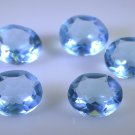 synthetic cubic zirconia Blue topaz cz loose Stone1 Pieces 9 x 11 mm Oval Blue f