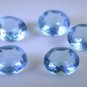 synthetic cubic zirconia Blue topaz cz loose Stone1 Pieces 9 x 11 mm Oval Blue f
