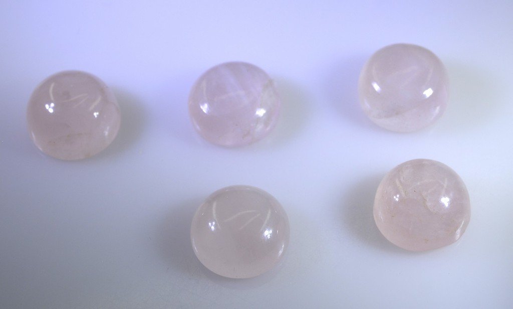 Rose Quartz loose Stone 1 Pieces 13 x 13 mm Round Pink cabochon Gemstone