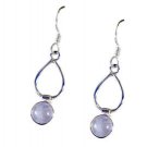 Riyo Rainbow  Hand Stamped Silver Fashion Earrings L 1.5in Sermo-64049