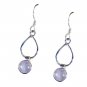 Riyo Rainbow Hand Stamped Silver Fashion Earrings L 1.5in Sermo-64049
