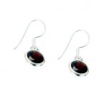 Riyo Garnet Silver Jewelry Women Ear Hook Earrings L 1in Segar-26056