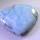 Larimar loose Stone 1 Pieces 28 x 31 mm Trillion Sky Blue cabochon Gemstone