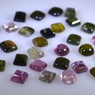 Tourmaline loose Stone 1 Pieces 5 x 5 mm Princess Multi cabochon Gemstone