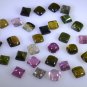 Tourmaline loose Stone 1 Pieces 5 x 5 mm Princess Multi cabochon Gemstone