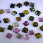 Tourmaline loose Stone 1 Pieces 5 x 5 mm Princess Multi cabochon Gemstone