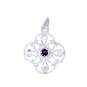 Riyo Garnet Heavy Silver Jewellery Birthstone Pendant L 1.2in Spgar-26063