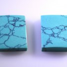Turquoise  manmade loose Stone 1 Pieces 11 x 14 mm Emerald cut multi cabochon Ge