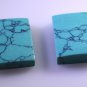 Turquoise  manmade loose Stone 1 Pieces 11 x 14 mm Emerald cut multi cabochon Ge