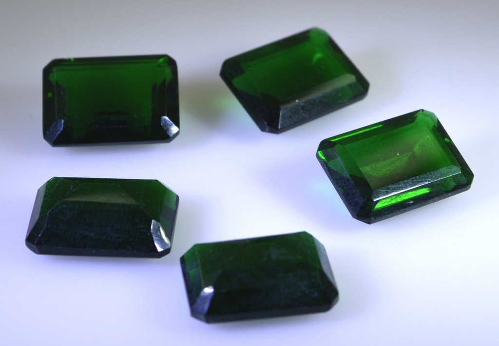 synthetic cubic zirconia Emerald cz loose Stone 1 Pieces 10 x 13 mm Emerald cut