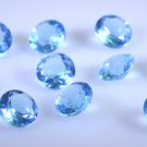 synthetic cubic zirconia Blue topaz cz loose Stone 1 Pieces 7 x 7 mm Round Blue