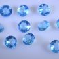 synthetic cubic zirconia Blue topaz cz loose Stone 1 Pieces 7 x 7 mm Round Blue