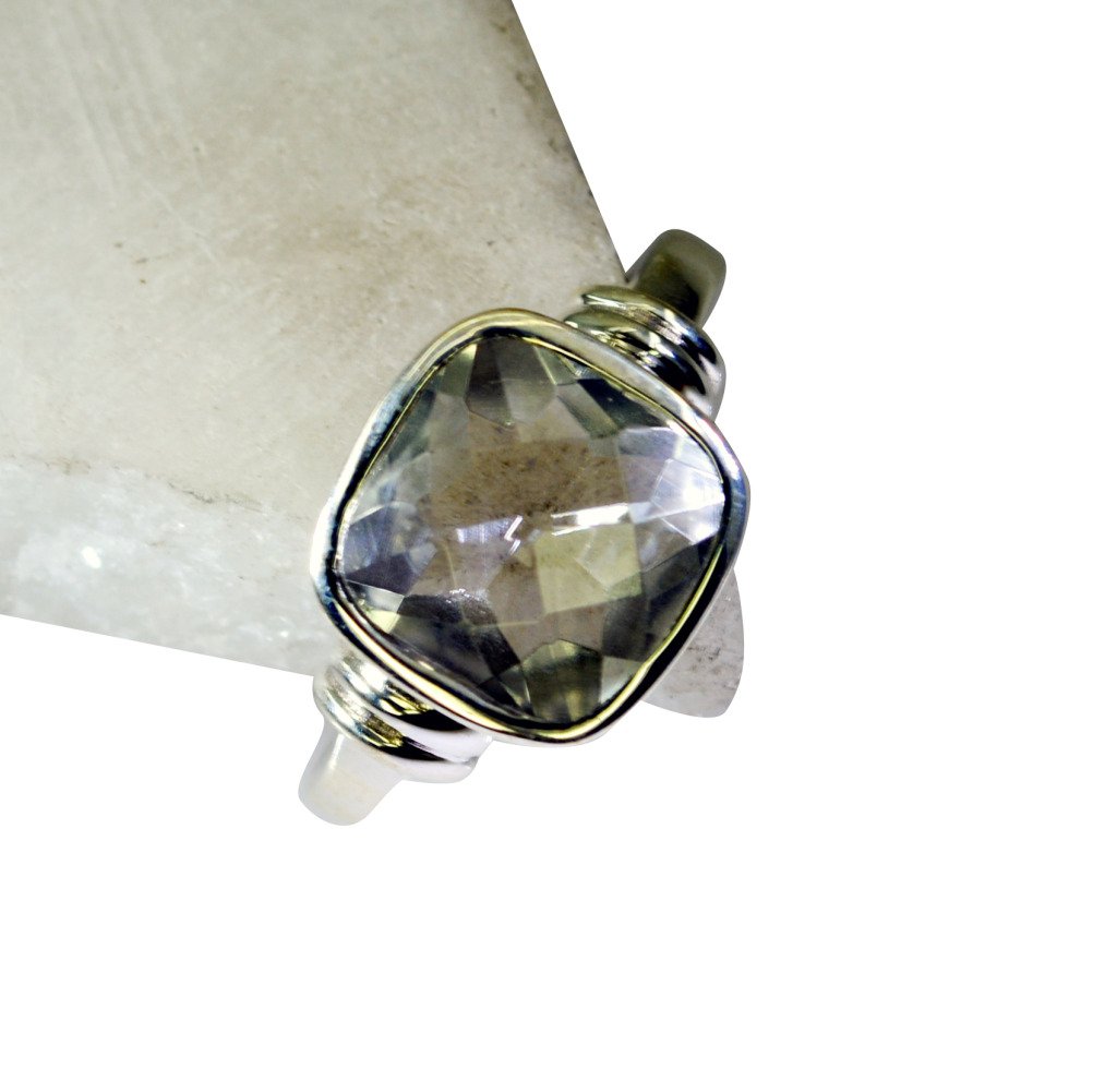 Riyo White Inspirational Silver Jewelry Silver Ring Setting Sz 8