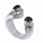 Riyo Black Onyx Funky Silver Jewellery Silver Ring For Women Sz 7.5 Srbon7.5-602