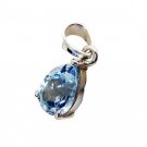 Riyo Blue Topaz Silver Vintage Jewelry Fashion Pendants L 0.7in Spbto-10010