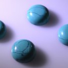 Turquoise  manmade loose Stone 1 Pieces 14 x 14 mm Round multi cabochon Gemstone