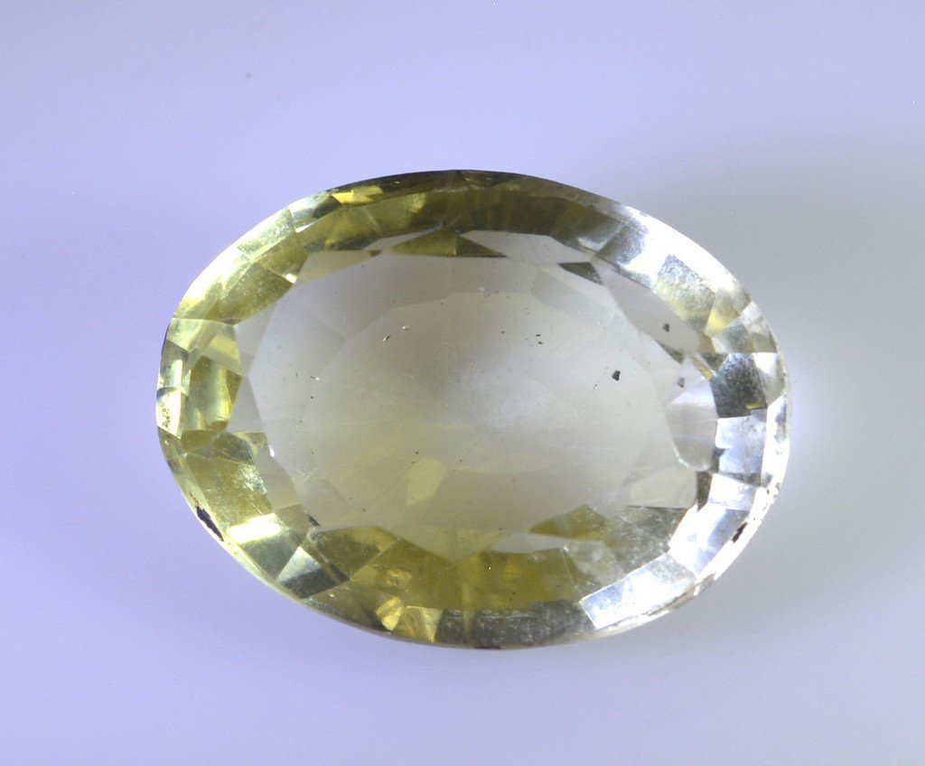 lemon Quartz loose Stone 1 Pieces 19 x 25 mm Oval Yellow faceted Gemstone