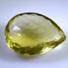 lemon Quartz loose Stone 1 Pieces 25 x 33 mm Pear Yellow faceted Gemstone