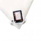 Riyo Smoky Quartz Silver Stamped Jewellery Class Ring Sz 6 Srsqu6-76001