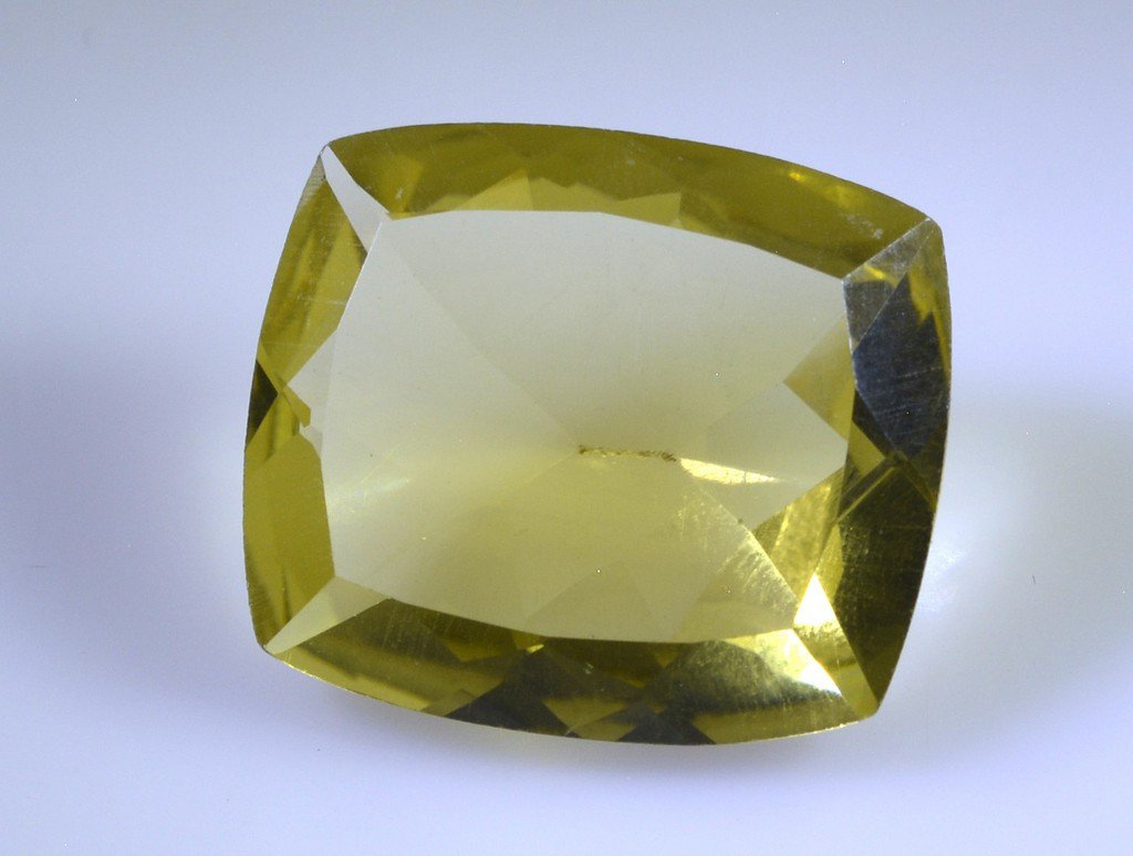 lemon Quartz loose Stone 1 Pieces 19 x 22 mm Princess Yellow faceted Gemstone