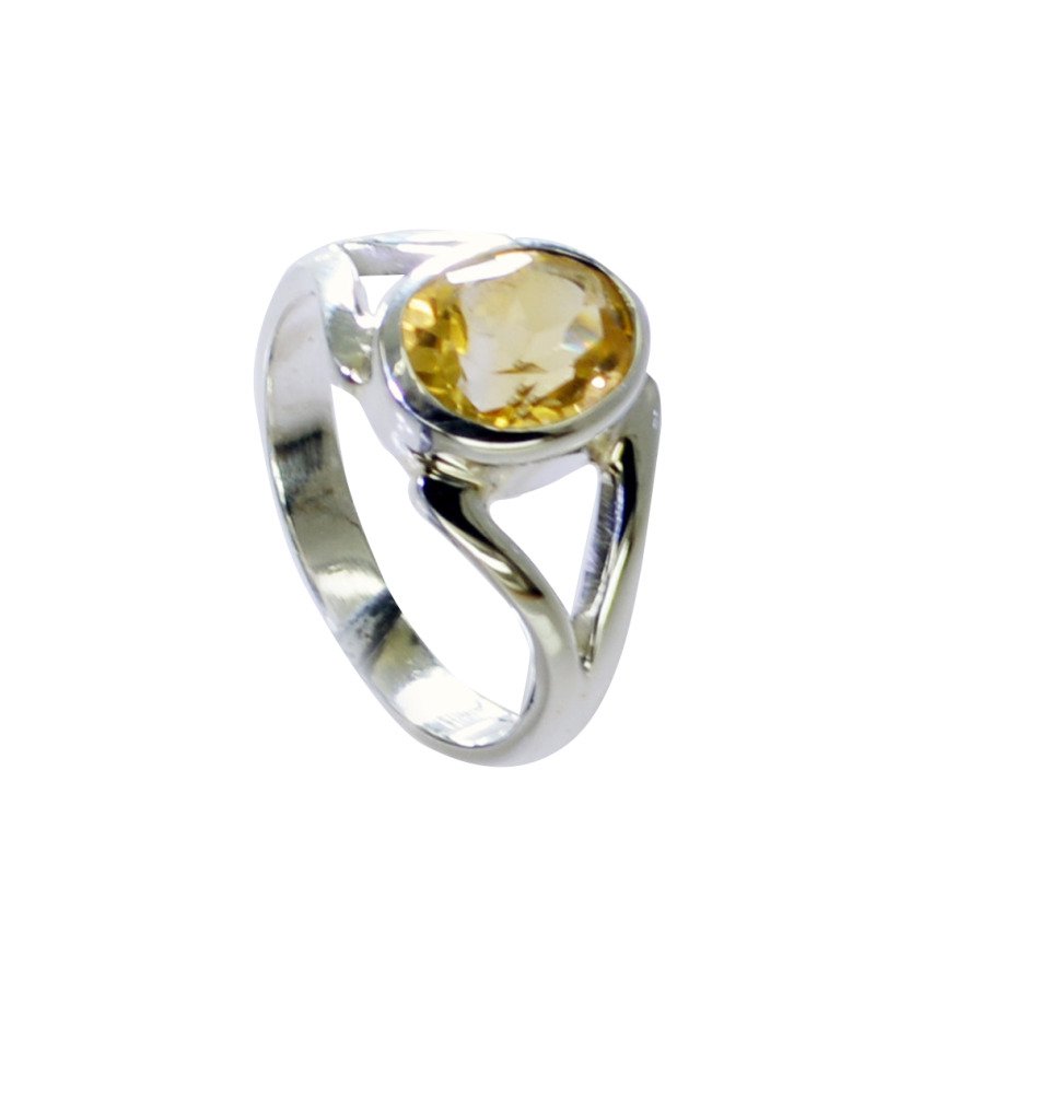 Riyo Citrine Silver Jewellery Shops Vintage Silver Ring Sz 7 Srcit7-14067