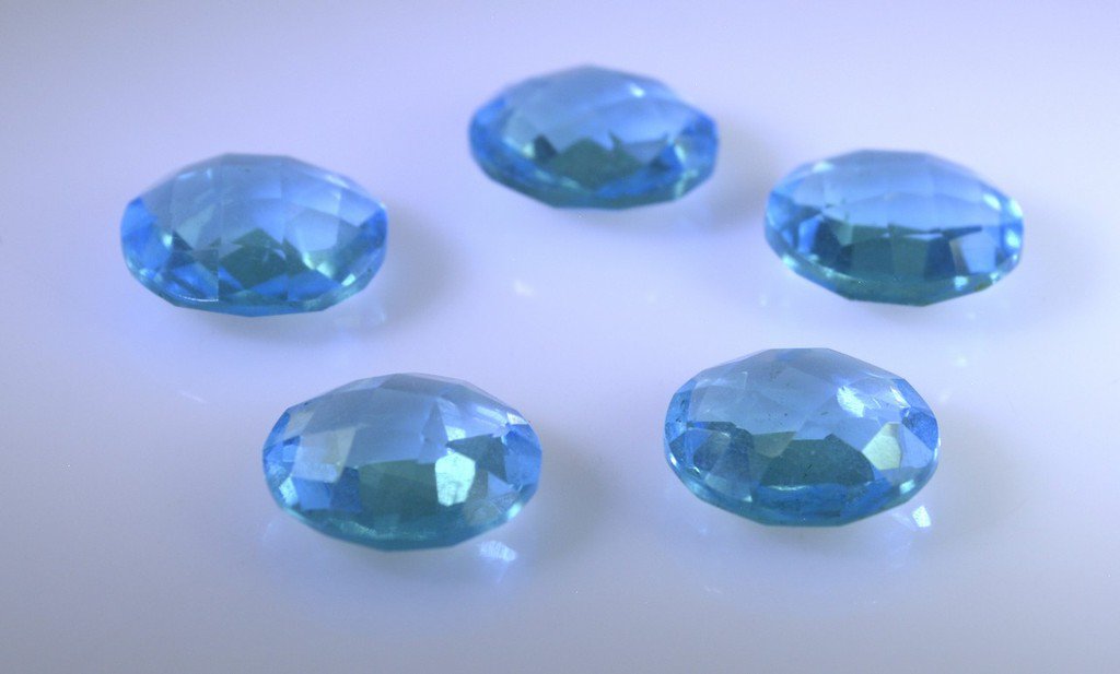 synthetic cubic zirconia Blue topaz cz loose Stone 1 Pieces 12 x 12 mm Round Bl