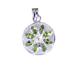 Riyo Peridot Silver Tone Jewelry Bow Pendants L 1in Spper-58022