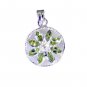 Riyo Peridot Silver Tone Jewelry Bow Pendants L 1in Spper-58022