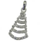 Riyo CZ925 Solid Sterling Silver Creative Pendant L 1in Spwhcz-110029