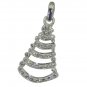 Riyo CZ925 Solid Sterling Silver Creative Pendant L 1in Spwhcz-110029