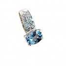 Riyo Blue Topaz Solid Silver Jewelry Cluster Pendants L 1in Spbto-10024